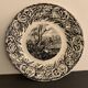 Dessert plate on partridge hunting, Gien 19th century