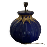Kostka Lamp France – cobalt blue ceramic and gilding – vintage
