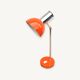 Lampe articulée orange et chrome 1970