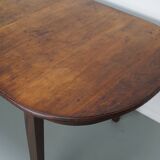 Large Oval Dutch Rustic Farmhouse Teak Dining Table