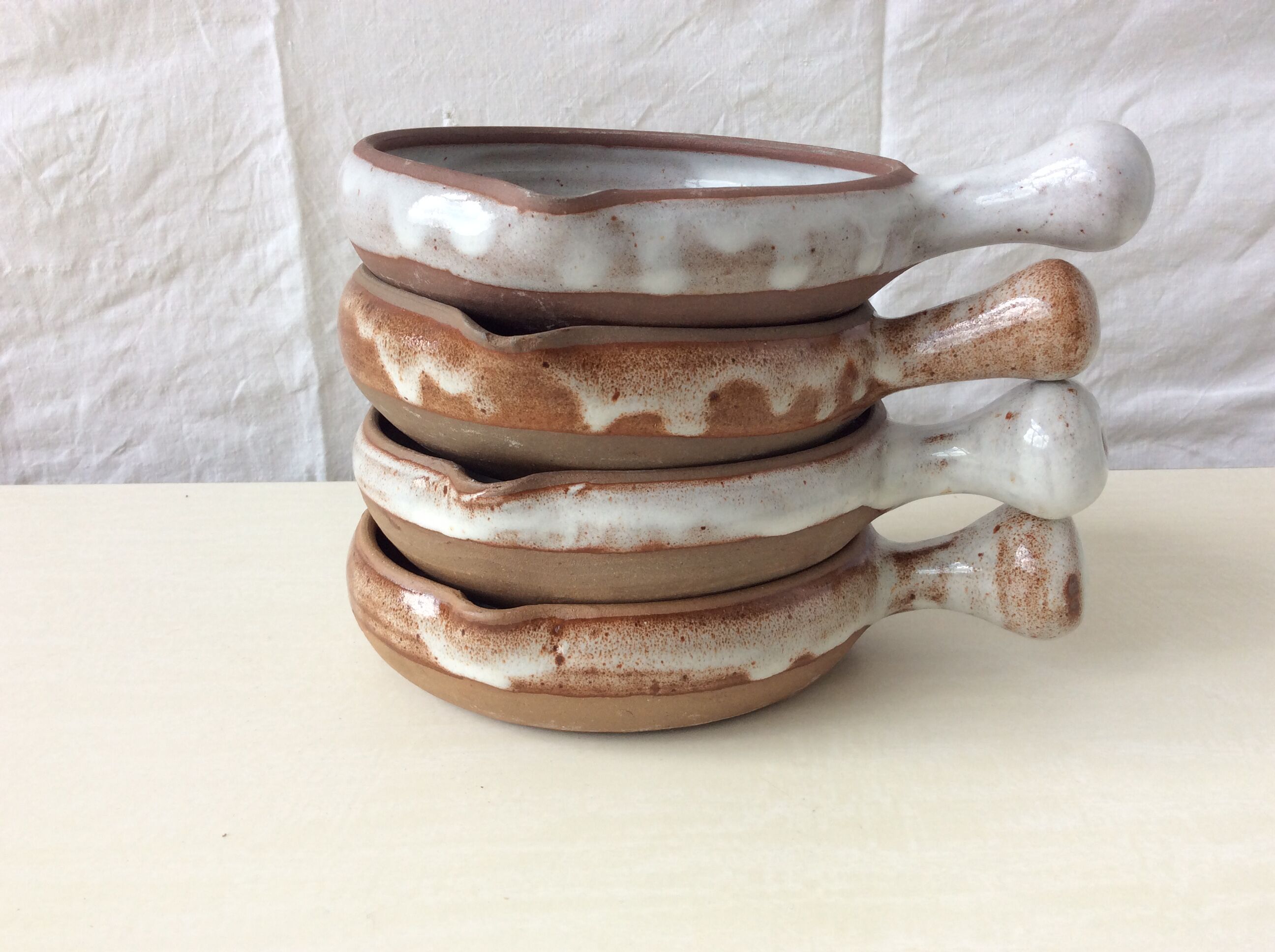 Set de 4 ramequins vintage en grès