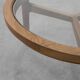 Table basse en bois de cèdre et verre, Italie fin du 20e siècle