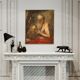 Antique religious painting from the 17th century, Saint Jerome