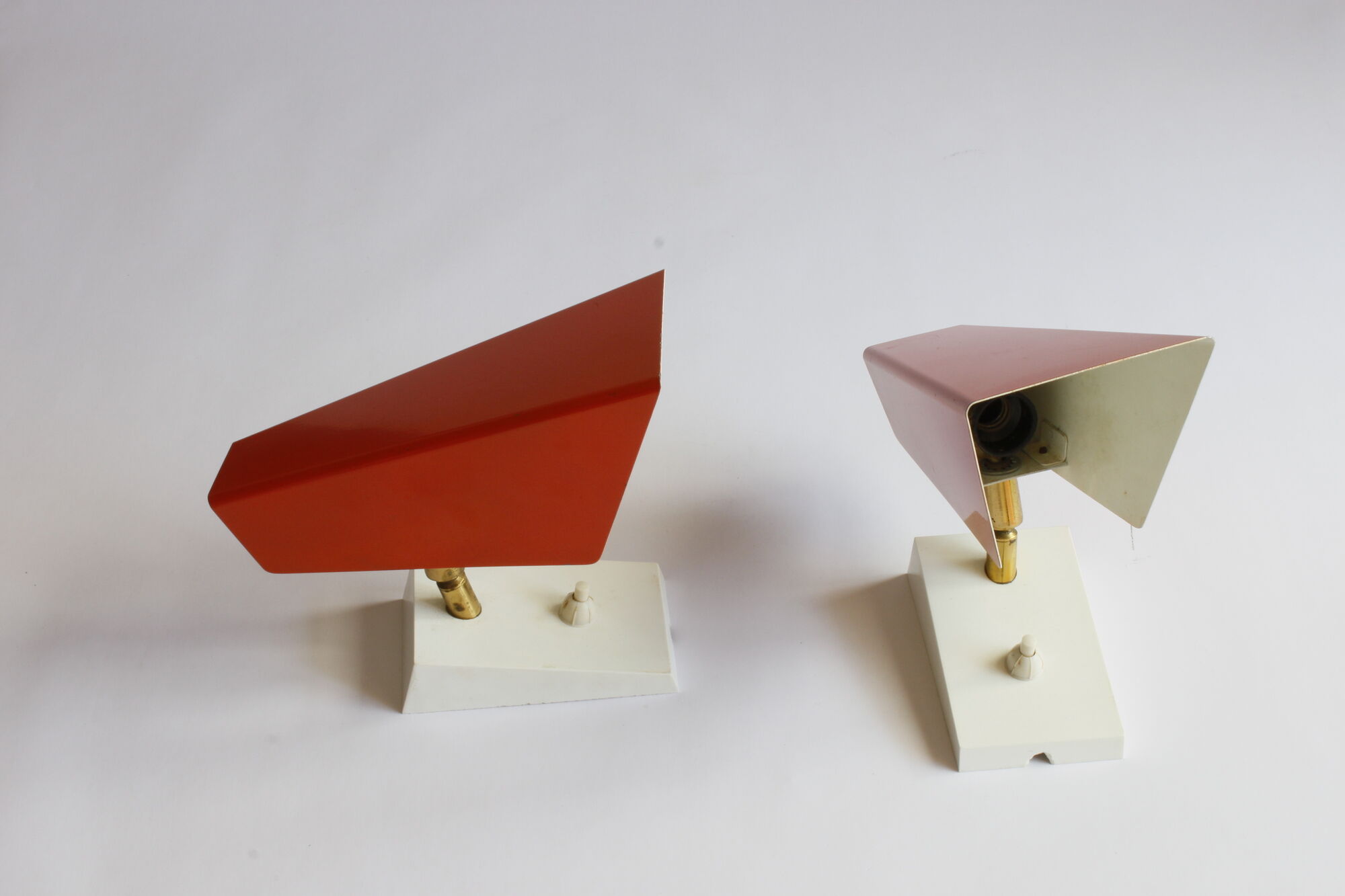 Orange wall sconces by J. J. M. Hoogervorst for Anvia, 1960s