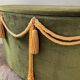 Pouf coffre en velours vert des années 70