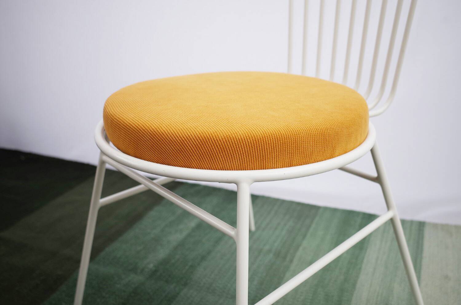 2 x Gartenstuhl vintage Metall blanc