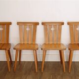 Serie de chaises scandinaves de goran malmvall 1970