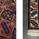 Vintage handwoven Hamadan oriental rug, Middle East, 1960s.