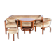 Art Deco Rosewood Seating Set with Coffee Table, France, 1920s, Set of 5