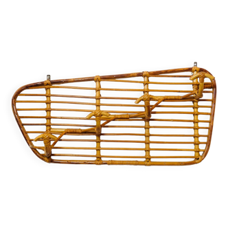 Portemanteau en rotin à 4 patères, Italie,1960s.