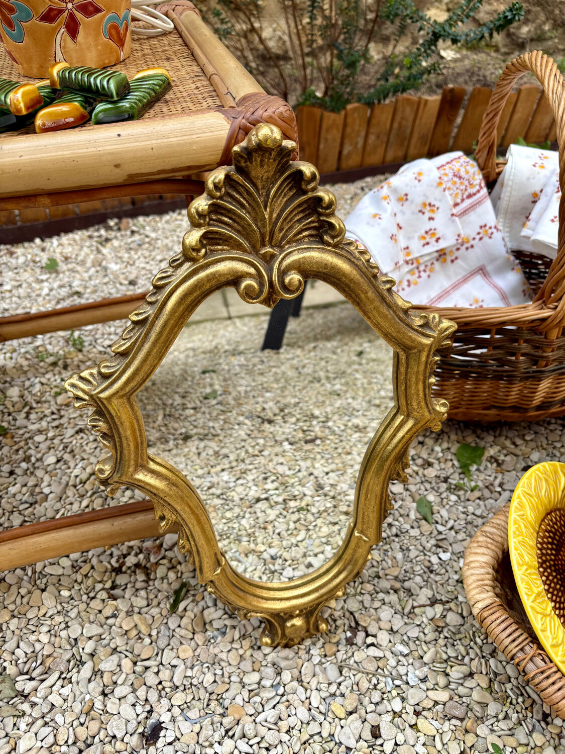 Gilded rococo mirror