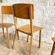 Série de 4 chaises d’école taille adulte