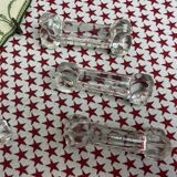 Lot de 6 porte-couteaux en verre moulé anciens