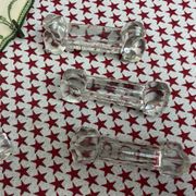 Set of 6 antique molded glass knife rests