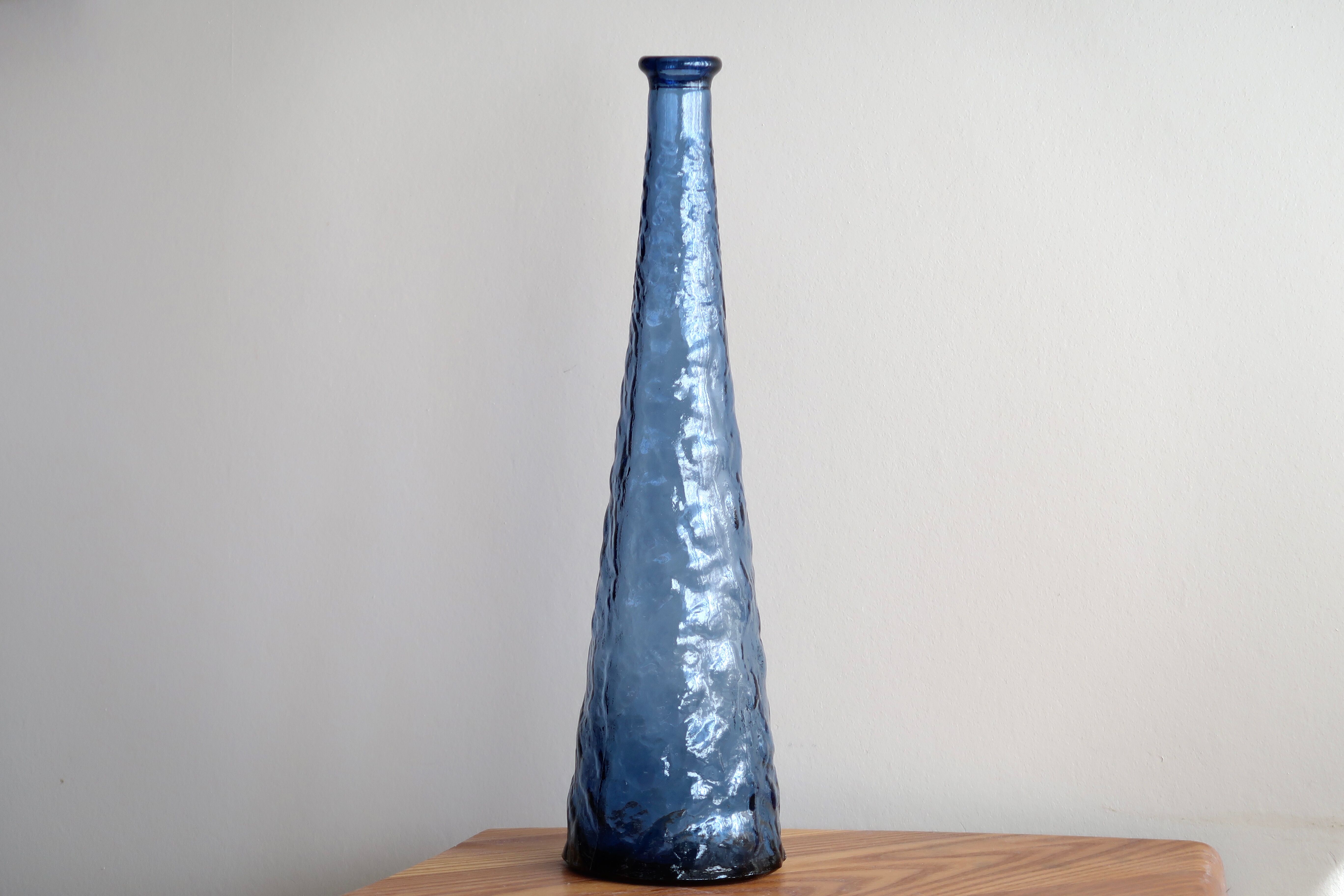 Purple Empoli glass bottle, 60s