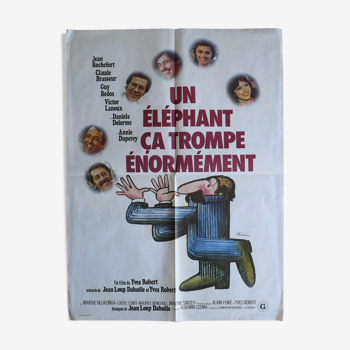 Affiche cinéma originale "Un éléphant ça trompe énormément" Yves Robert