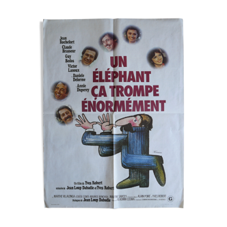 Affiche cinéma originale "Un éléphant ça trompe énormément" Yves Robert