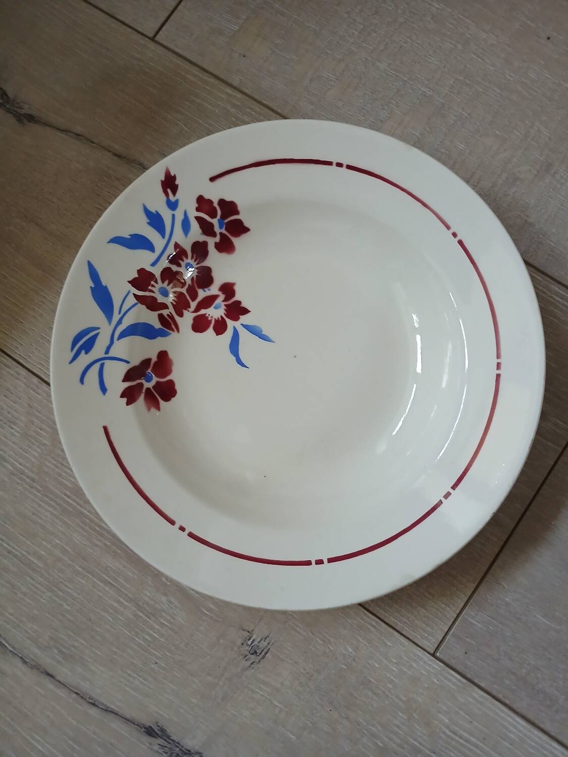 8 mismatched antique soup plates
