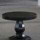 Dining table / round console in Danish Art Deco style in blackened oak, early 20th century.