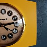 Vintage clock, "Yellow Kiplé" wall clock