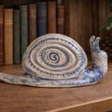 Decorative ceramic snail – Unique signed piece