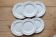 6 vintage porcelain dessert plates Fontebasso - Red polka dot design