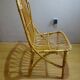 Chaise rotin vintage scandinave
