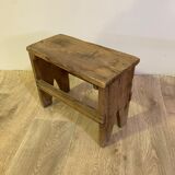 Old wooden foot foot stool