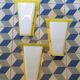 Trio d'appliques modernistes en tôle