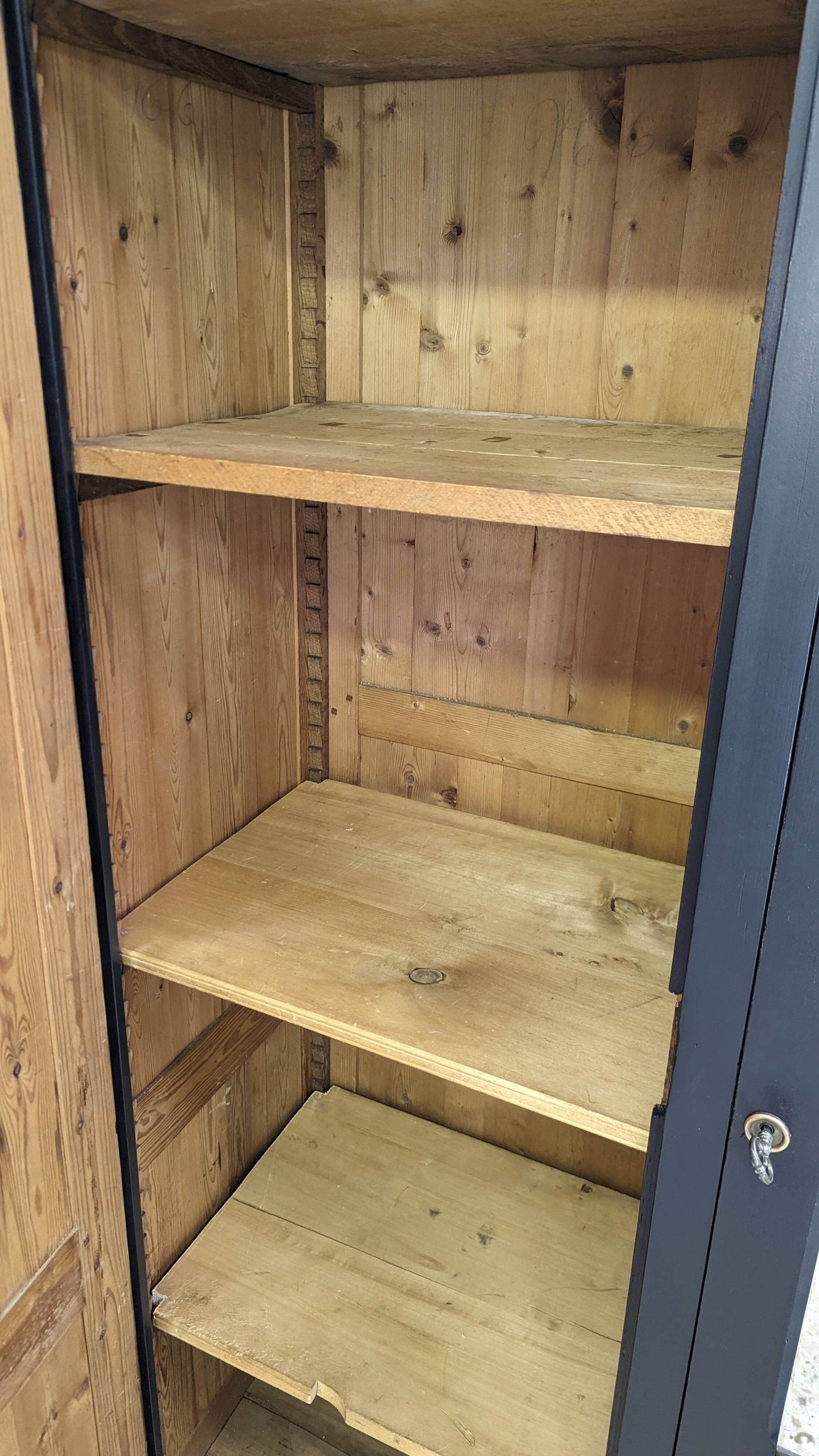 Wardrobe, old wardrobe painted black