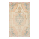 Cream & Green Oriental Persian Rug, 135x221Cm