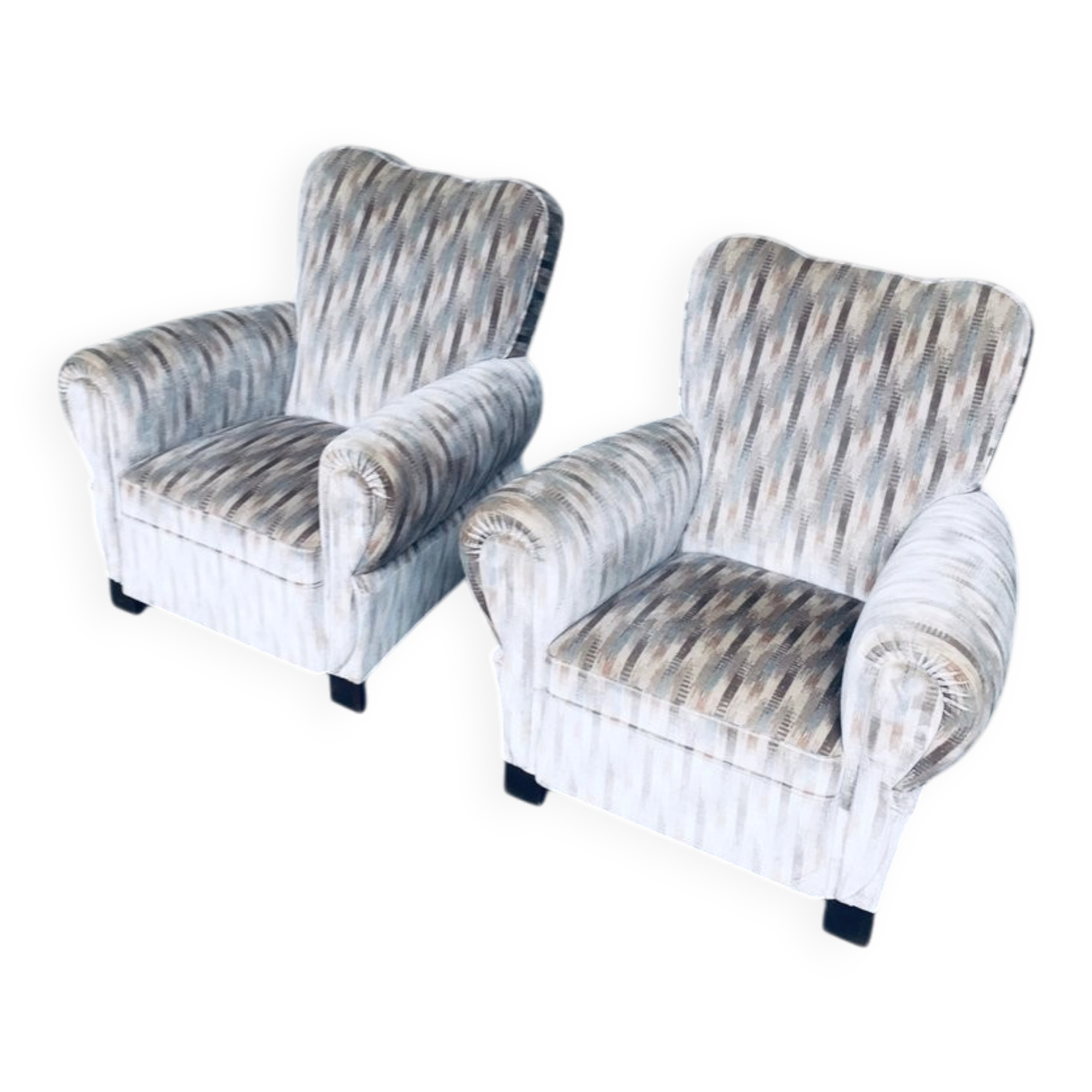 Set of Art Deco armchairs, Belgium, 1940s