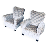 Set of Art Deco Armchairs, Belgium, 1940s