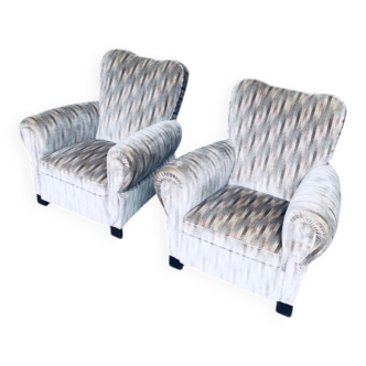 Set of Art Deco armchairs, Belgium, 1940s