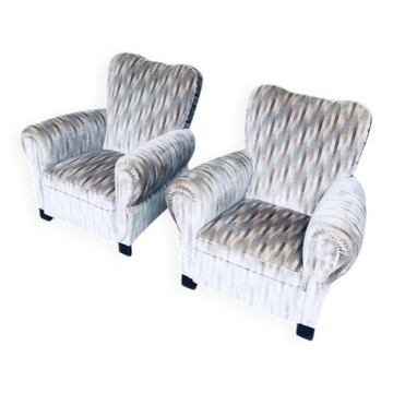 Set of Art Deco armchairs, Belgium, 1940s