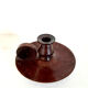 Scandinavian teak hand candle holder