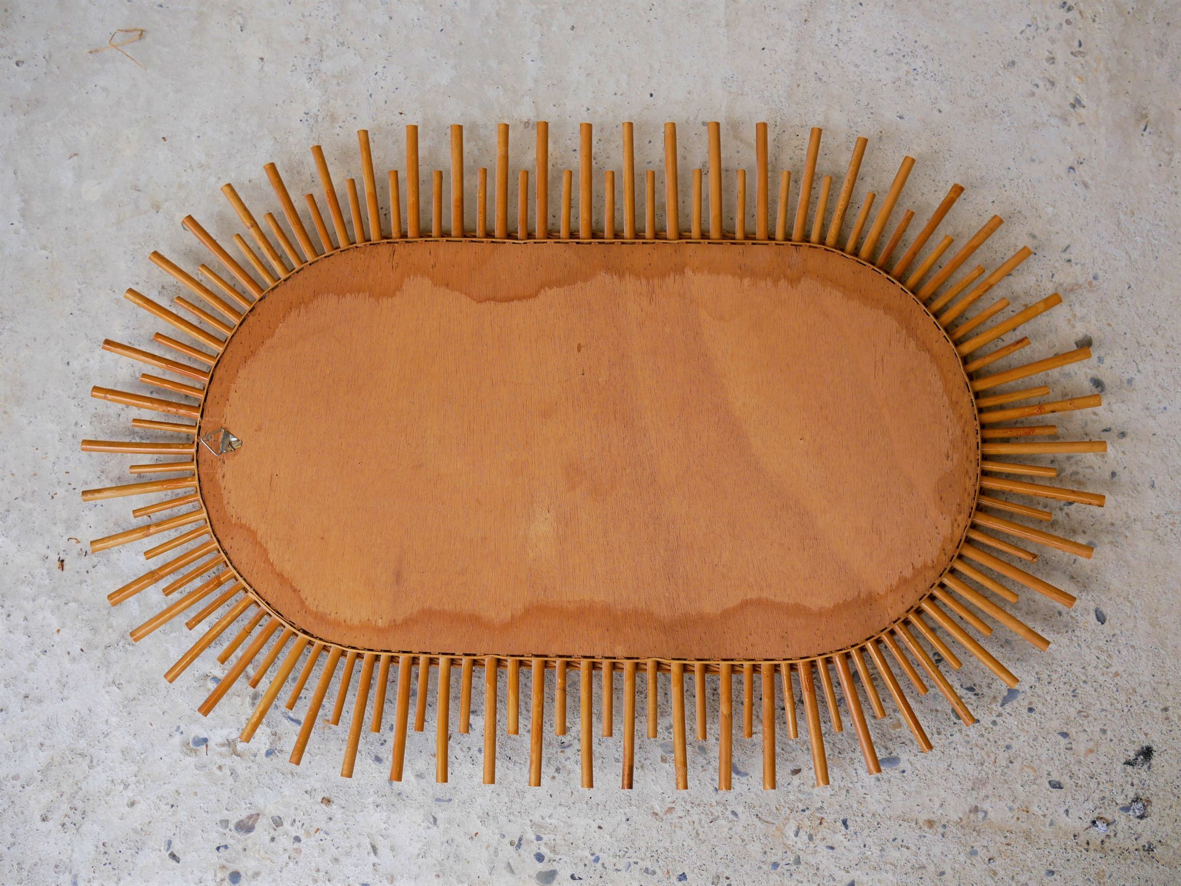 Vintage rattan mirror 42x64cm