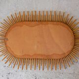 Vintage rattan mirror 42x64cm