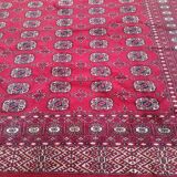 Old Afghan carpet in wool – hand-knotted – tribal patterns – 293 × 186 cm