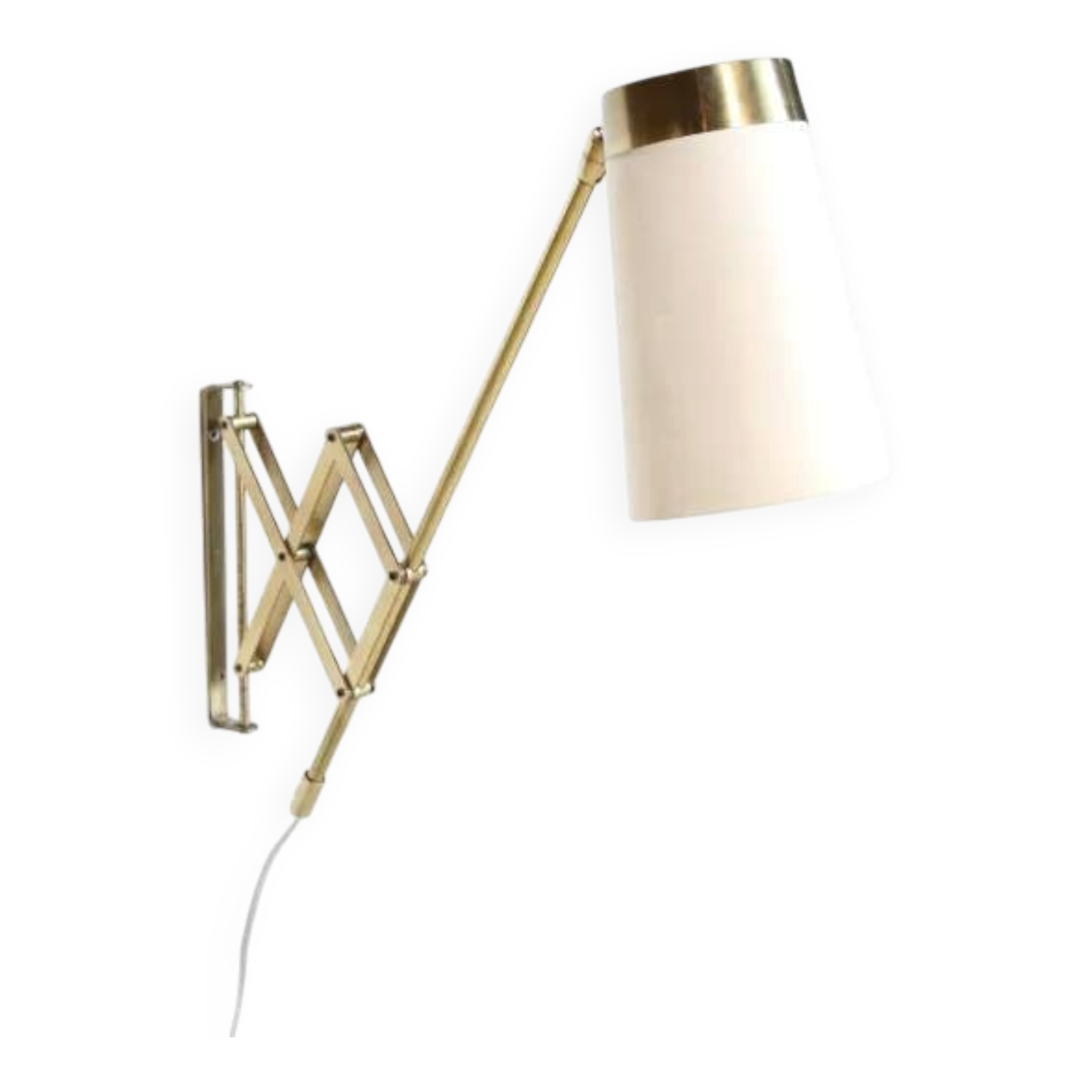 Brass wall lamp by Th. Valentiner, 1950