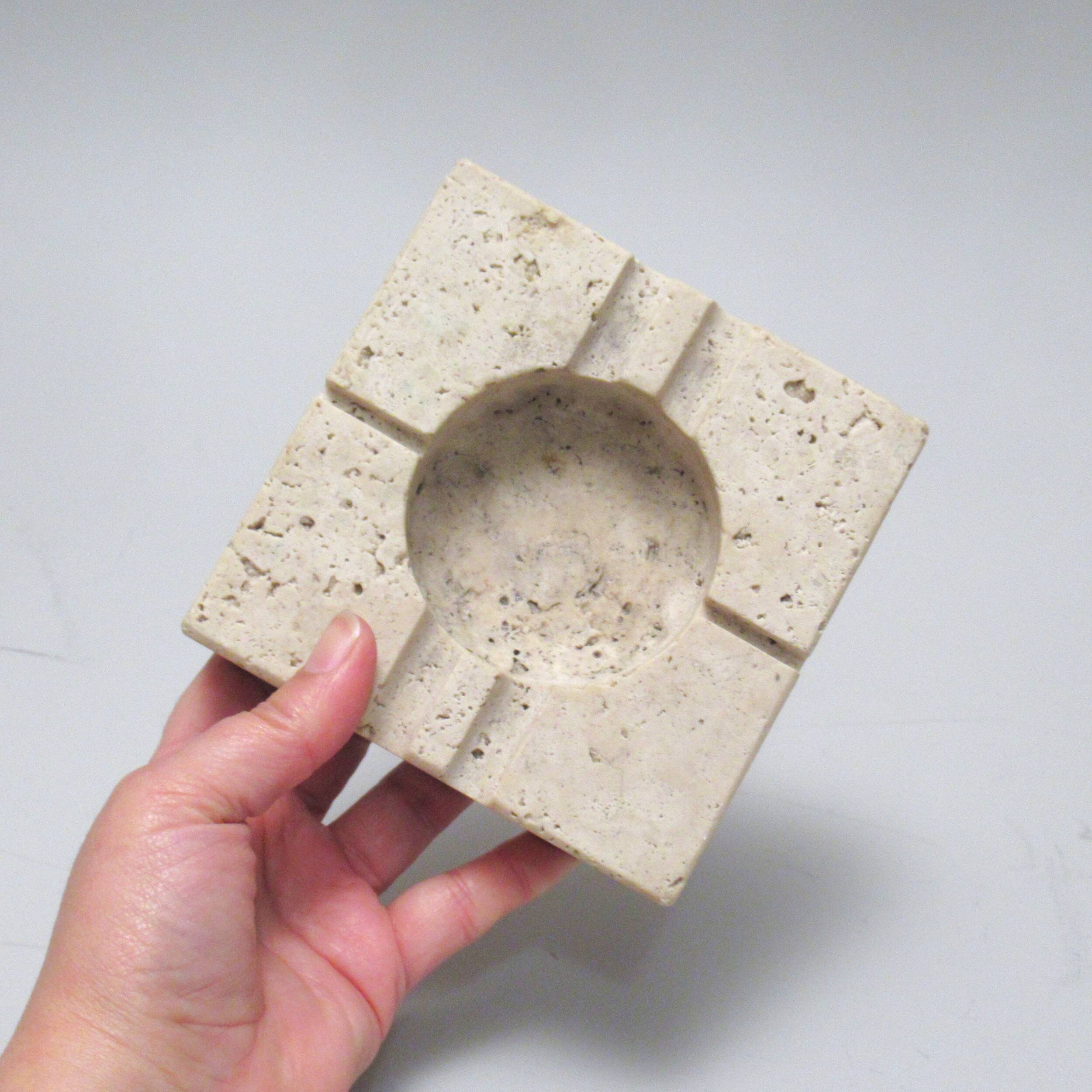 Travertine ashtray Fratelli Mannelli 1970