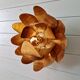 Gold metal floral wall light, 1960-70.
