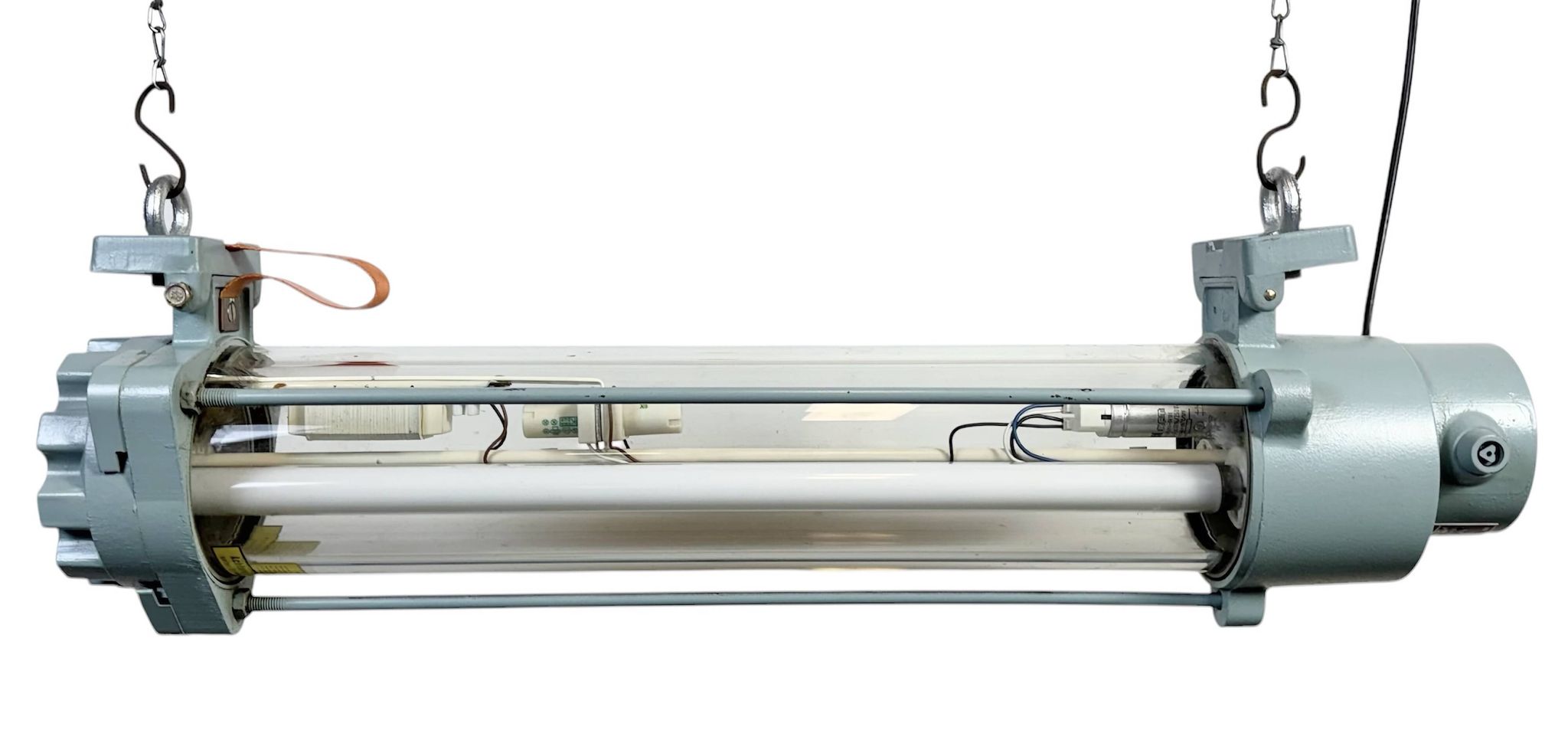 Industrial East German Fluorescent Tube Light From Leuchtenbau Wittenberg, 1980s