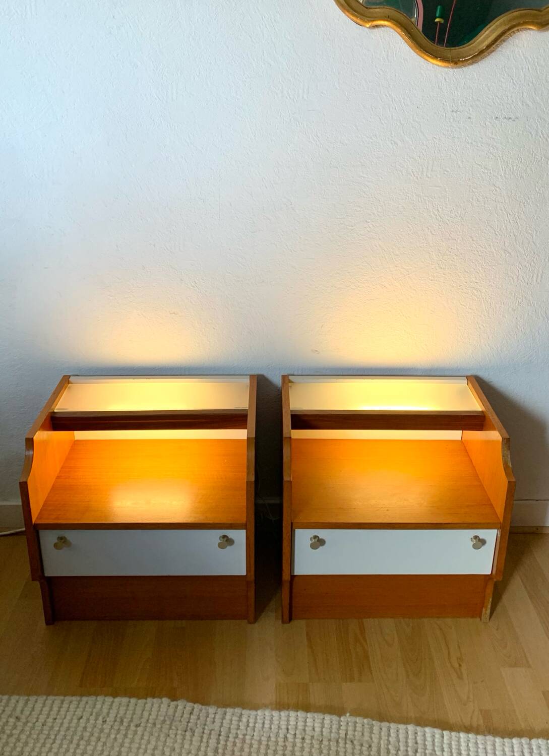 Pair of vintage bedside tables