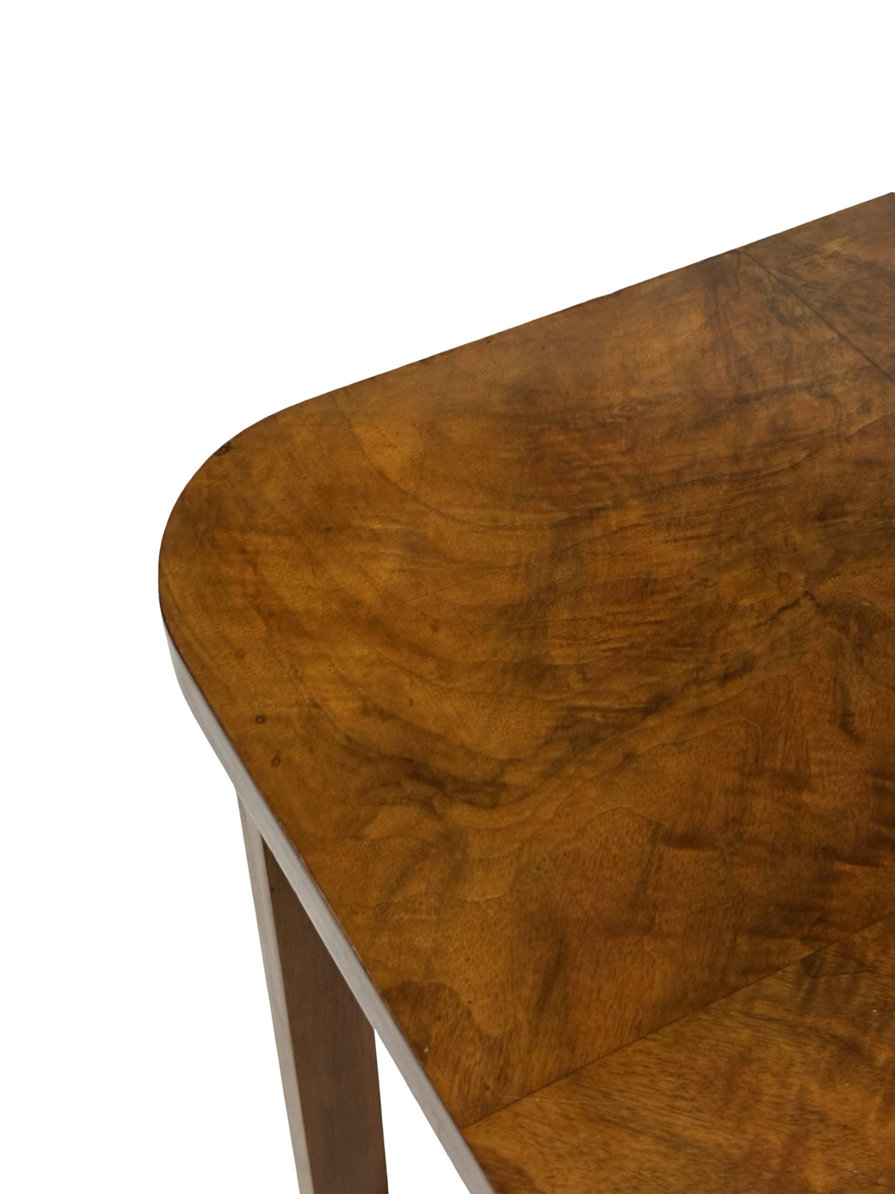 Art Deco side table walnut wood design 30's
