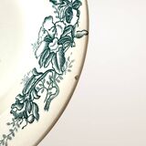 Set of nine deep plates in Givors earthenware, "Floreal" model.