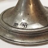 Pewter candlesticks