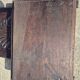 antique cabinet with carvings and wrought iron fittings rural