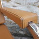 Fauteuil acier chromé et skaï