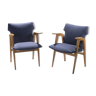 Pair of chairs compass Roger Landault 50s